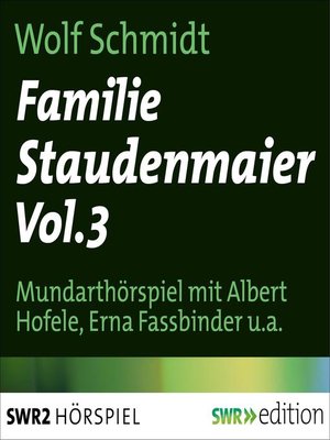 cover image of Familie Staudenmeier Volume 3